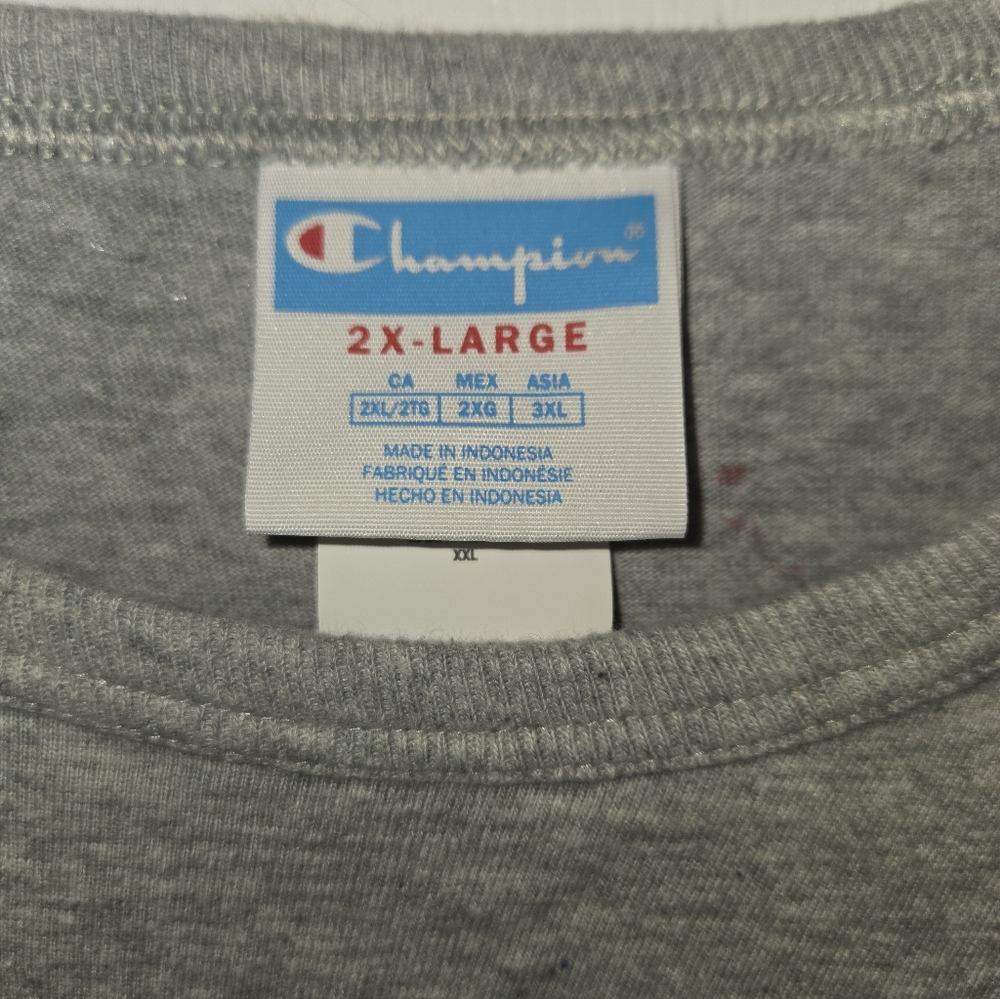 Champion Men's Gray and Light Blue Logo Tees 2XL (Lot Of 4) - Picture 5 of 10